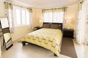 Luxury Condo, 1 Bedroom, Partial Ocean View | 1 bedroom, in-room safe, iron/ironing board, free WiFi - White Sands Beach Condo #3 (St. Lawrence Gap)