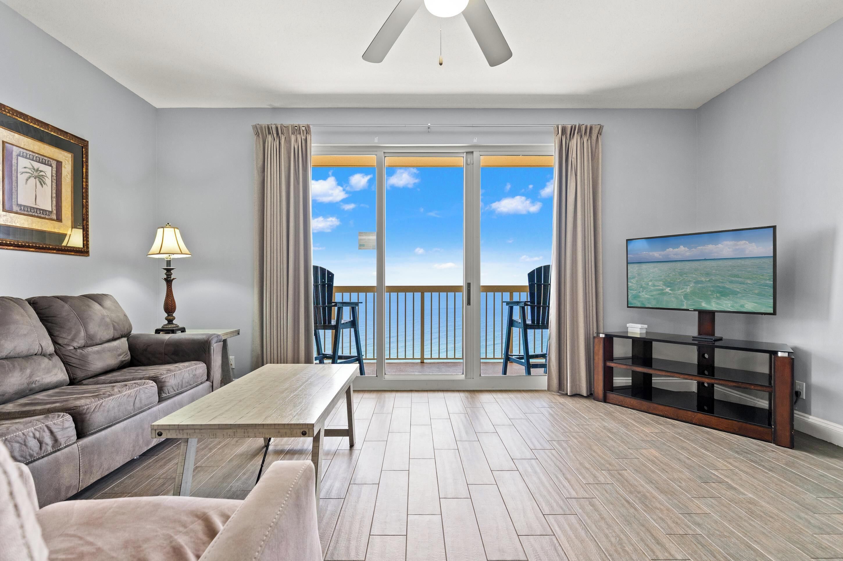 Condo, 1 Bedroom, Ocean View (2203W) | Living area | 55-inch flat-screen TV with cable channels, TV, Netflix