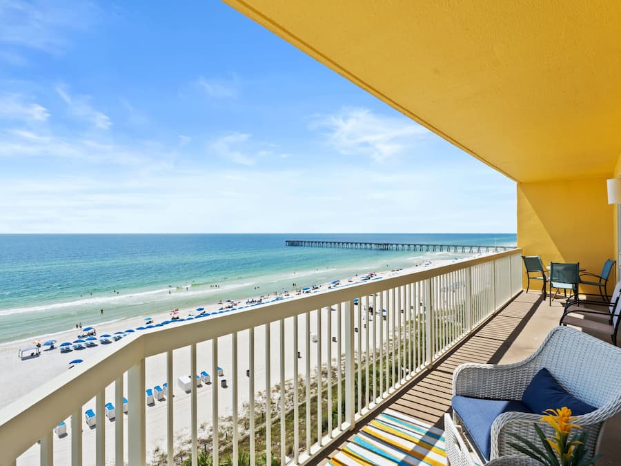 Kondominium, 3 kamar tidur, pemandangan samudra (701E) | Balkon