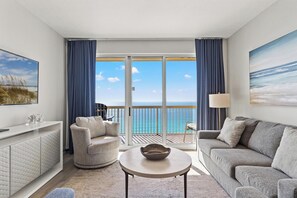 Condo, 3 Bedrooms, Sea View (1904W) | Living area | 55-inch flat-screen TV with cable channels, TV, Netflix
