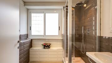 Ducha, artículos de tocador gratuitos, secador de pelo, bidet