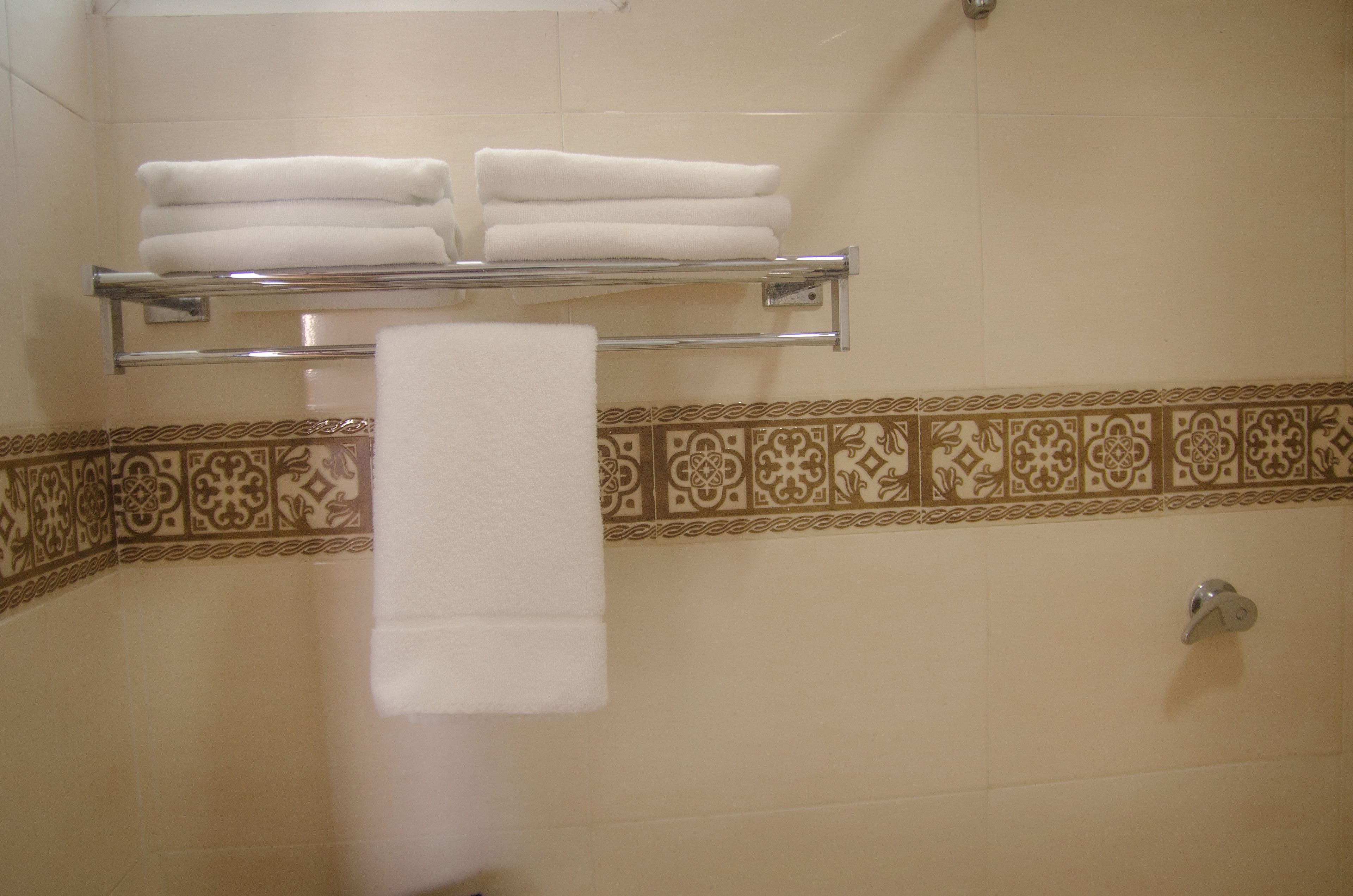 shower, rainfall showerhead, designer toiletries, hair dryer