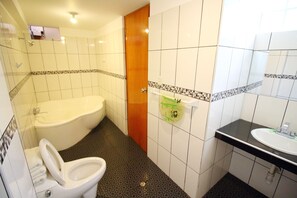 Exclusive Double Room | Bathroom | Shower, hair dryer, towels