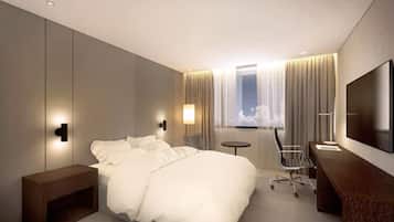 Habitación doble Premier, 1 cama Queen size | 1 habitación, sábanas italianas Frette y ropa de cama de alta calidad