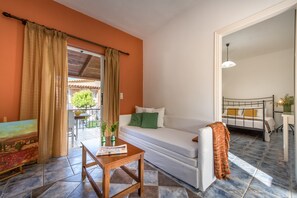 Apartment, 2 Bedrooms, Garden View | Living area - Lofos Soilis (Zakynthos)