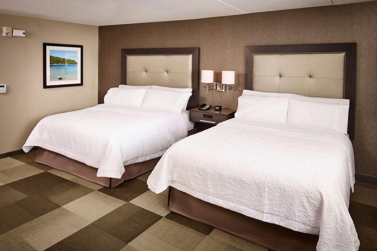 room, 2 queen beds, accessible, non smoking | desk, rollaway beds, bed sheets