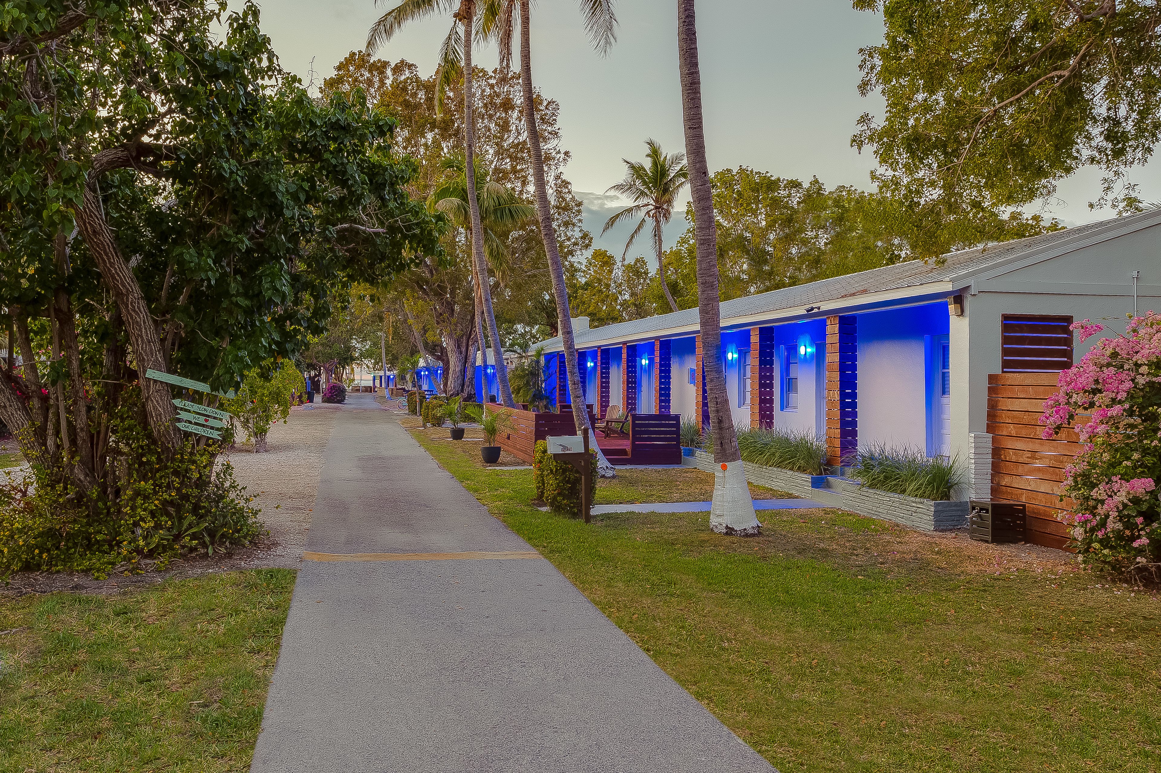 front of property – evening/night