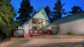 Family Chalet, Kitchen, Mountain View | Terrace/patio