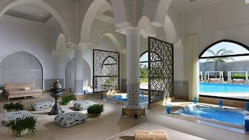 3 outdoor pools, pool umbrellas, sun loungers
