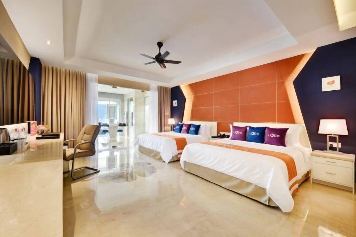 Ropa de cama de alta calidad, edredón y minibar