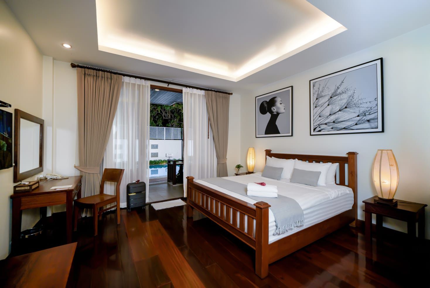 Deluxe Double Room, Balcony, Pool View | In-room safe, desk, laptop workspace, WiFi (free)