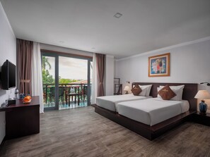 Superior-Doppel- oder -Zweibettzimmer, 1 Schlafzimmer, Balkon, Gartenblick | Hochwertige Bettwaren, Daunenbettdecken, Minibar, Zimmersafe