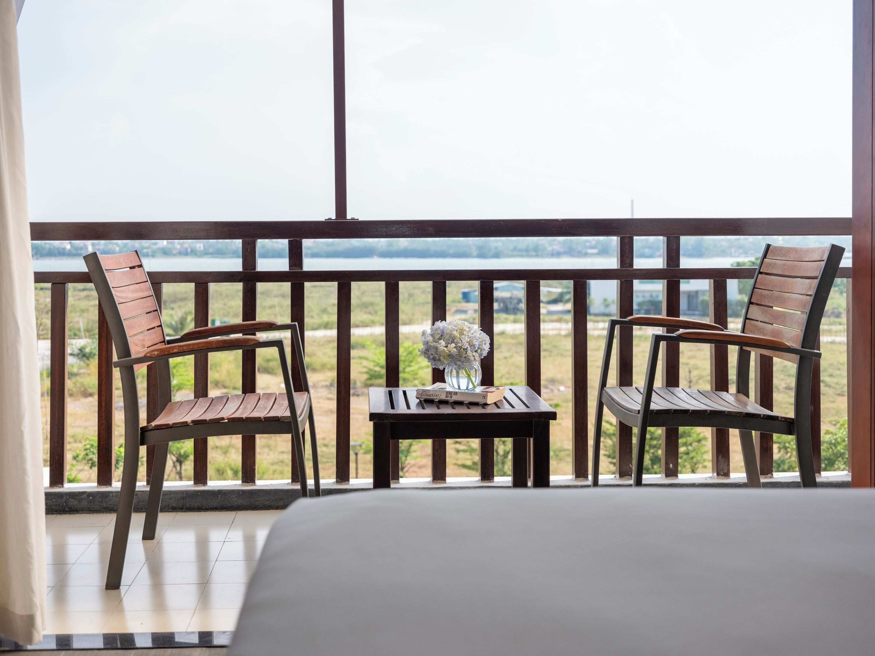 deluxe double or twin room, balcony, river view | balcony view