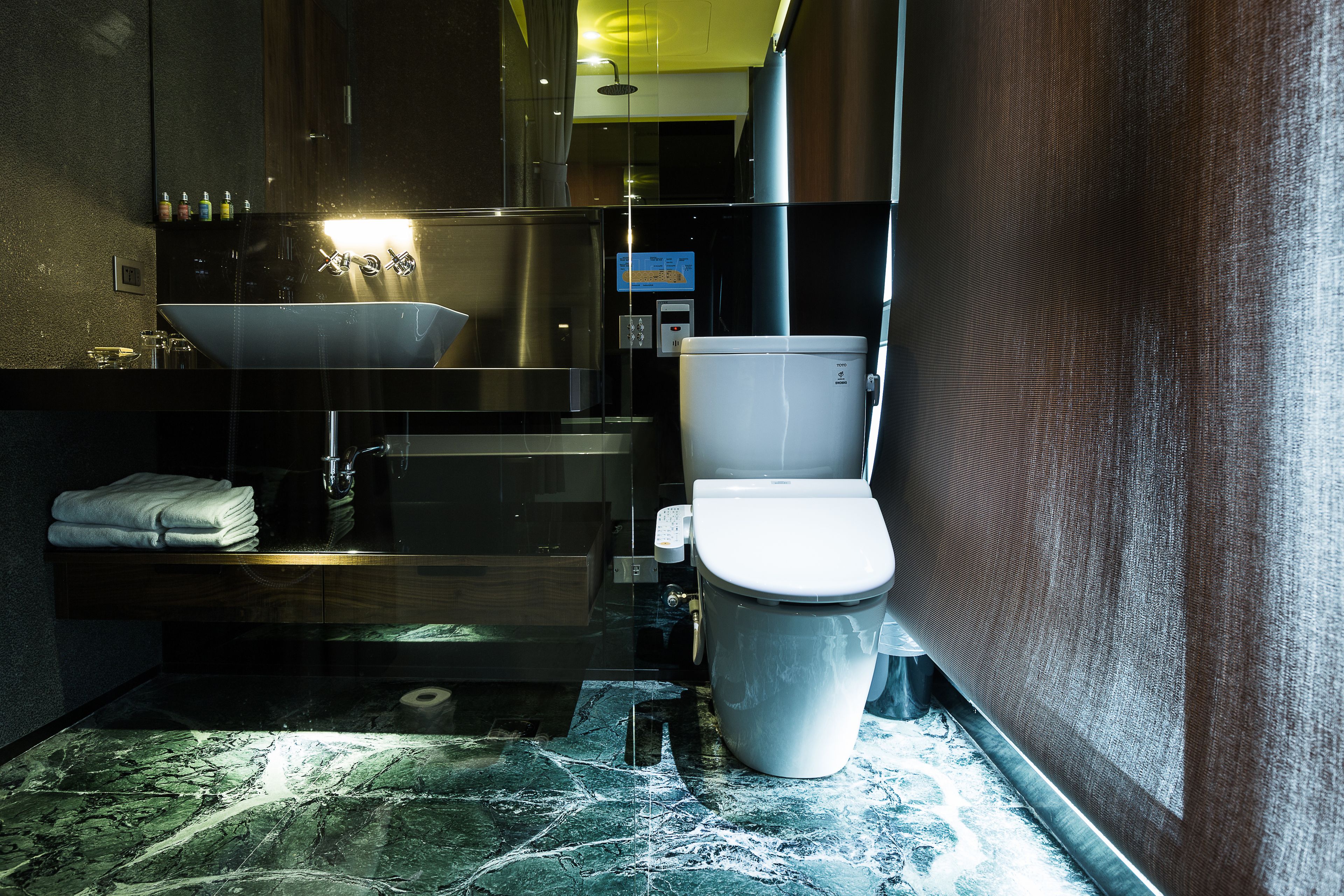 executive room, 1 queen bed | bathroom amenities | designer toiletries, hair dryer, bathrobes, electronic bidet