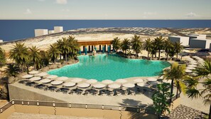 On the beach, sun loungers, beach umbrellas, beach towels - Nana Royal Premium Resort & Spa (Hersonissos)