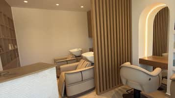Body treatments, facials, manicures and pedicures, massages