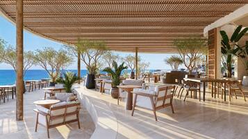 5 restaurants, serveren ontbijt