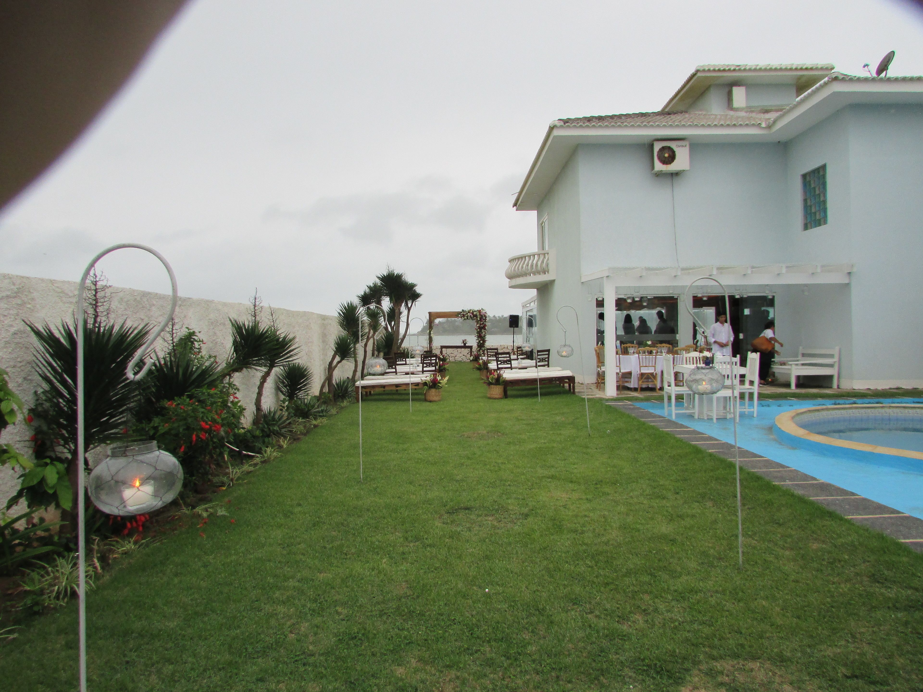 Outdoor wedding area