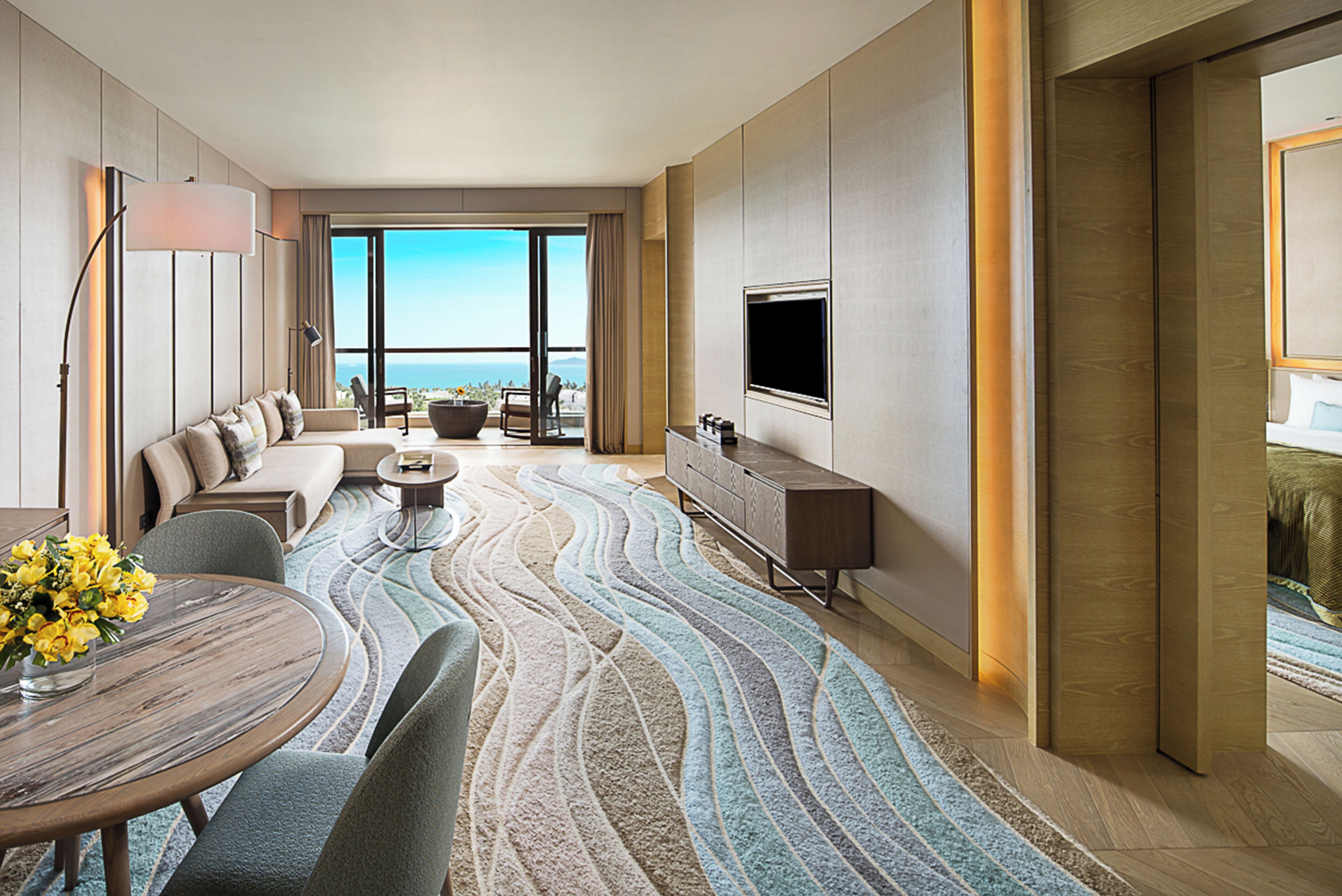 Ropa de cama de alta calidad y minibar 