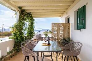 Deluxe Apartment | Terrace/patio - Sahara Beach Apartments (Naxos)