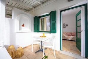 Junior Apartment, 1 Double Bed with Sofa bed | Terrace/patio - Sahara Beach Apartments (Naxos)