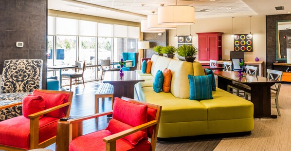 Sittområde i lobbyn