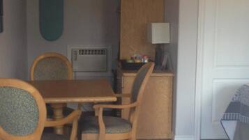 Fridge, microwave, coffee/tea maker