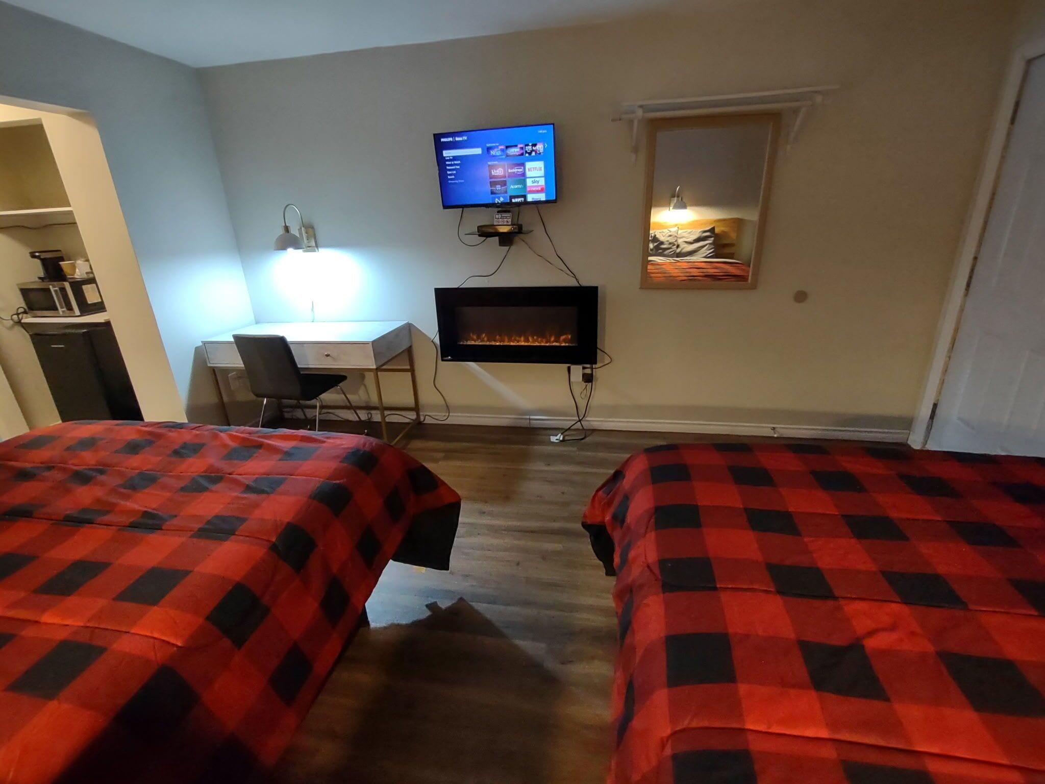 Standard Room, 2 Queen Beds, Non Smoking | Blackout drapes, free WiFi, bed sheets