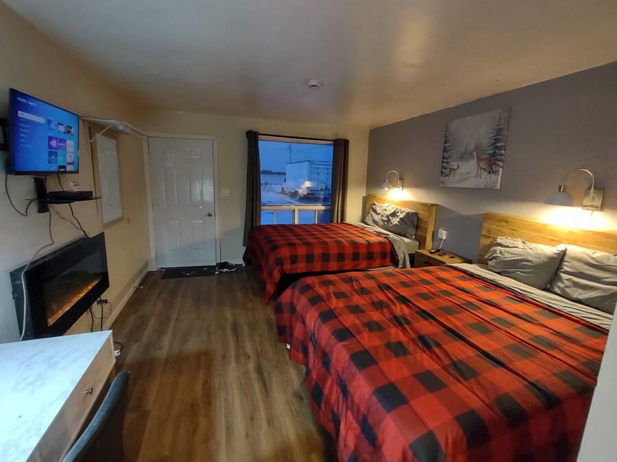 Standard Room, 2 Queen Beds, Non Smoking | Blackout drapes, free WiFi, bed sheets