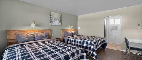 Standard Room, 2 Queen Beds, Non Smoking | Blackout curtains, free WiFi, bed sheets