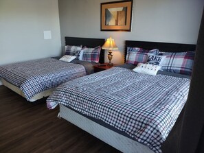 Standard Room, 2 Queen Beds, Non Smoking | Blackout drapes, free WiFi, bed sheets