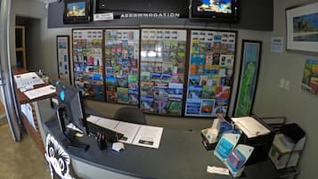 Check-in/check-out kiosk