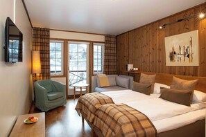 Minibar, blackout curtains, iron/ironing board, free WiFi