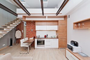 Apartment (Street Czapskich 1) | Living area | Flat-screen TV - EchoDom 3 Apartments (Kraków)