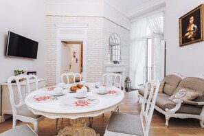 Apartment, 2 Bedrooms (Pilsudskiego 11/6) | Iron/ironing board, cribs/infant beds, travel crib, free WiFi