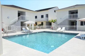 Classic Apartment, 2 Bedrooms | Pool | Seasonal outdoor pool, pool umbrellas, sun loungers - Résidence Marea Resort (Santa-Lucia-di-Moriani)