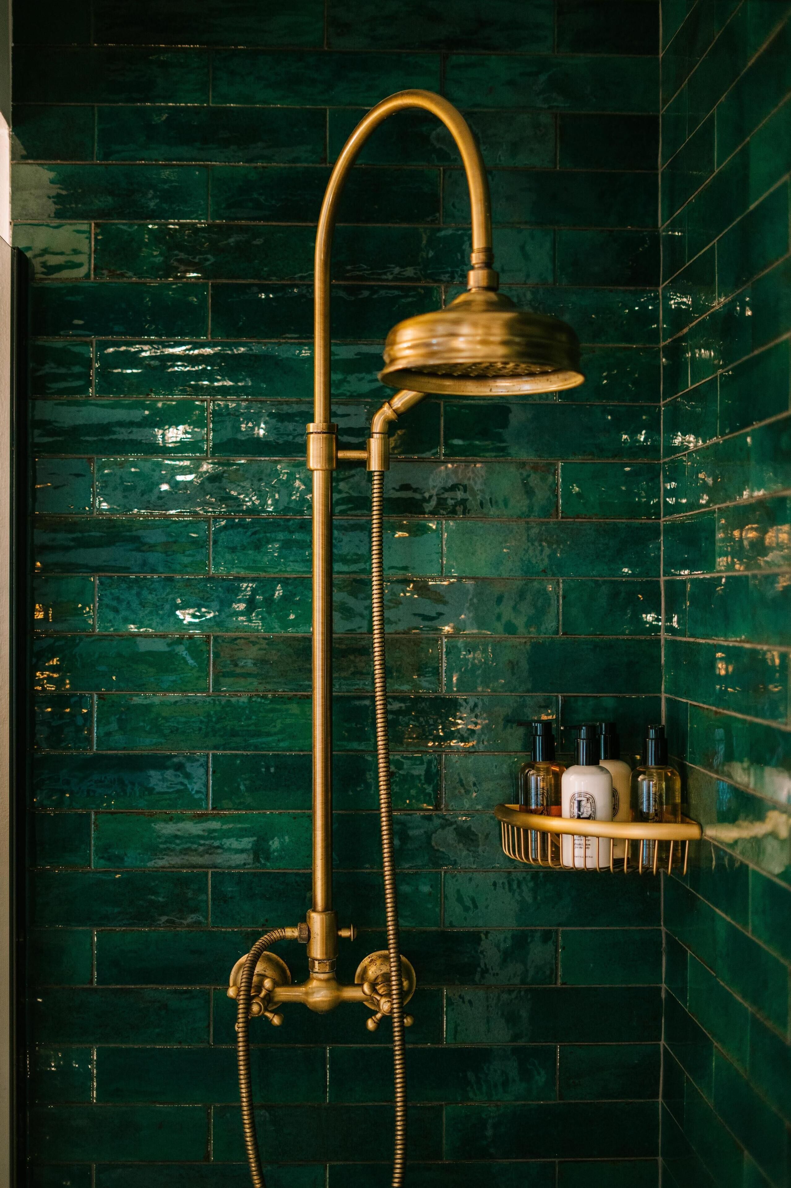 shower, rainfall showerhead, hair dryer, bathrobes