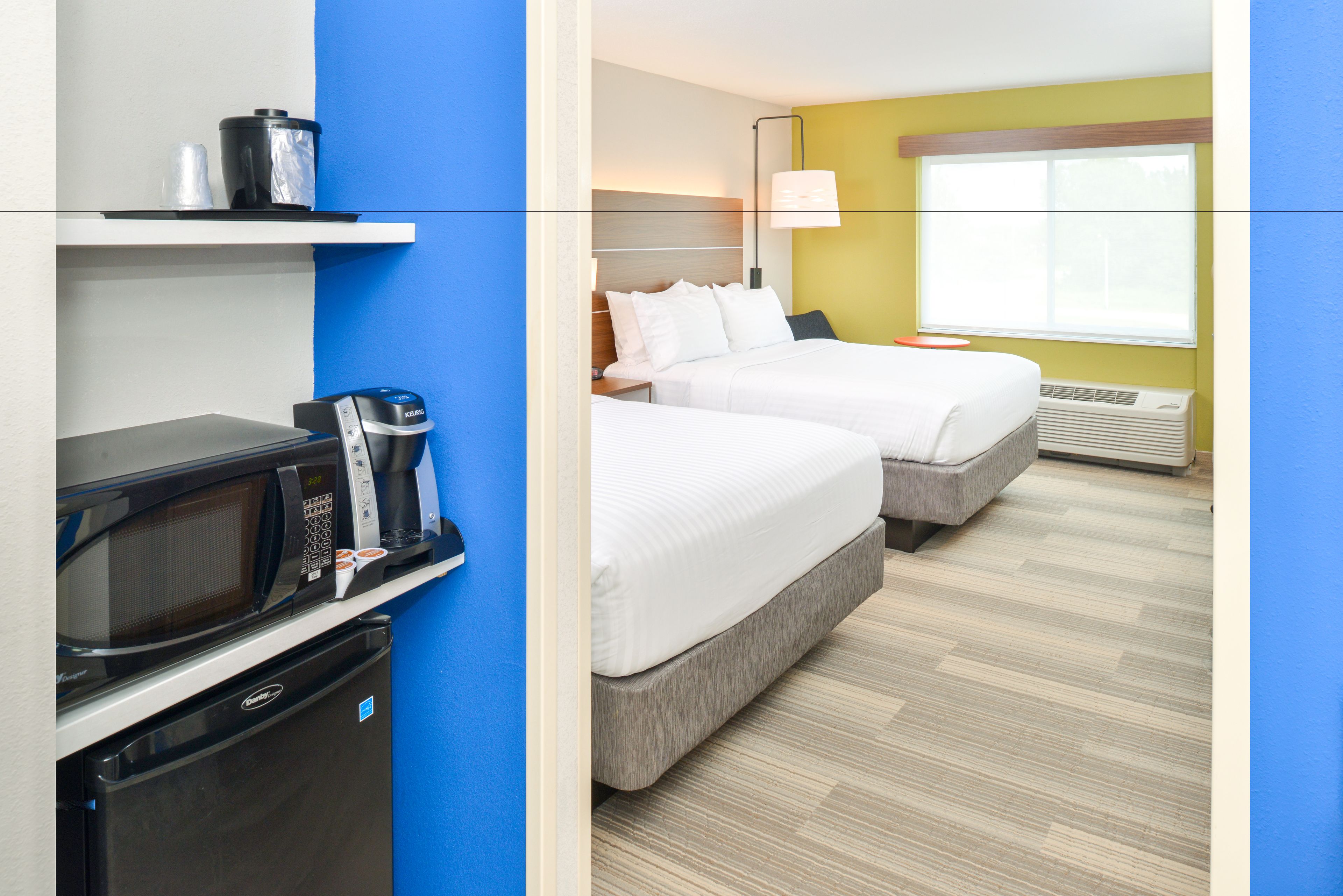 standard room, 2 queen beds | 1 bedroom, in-room safe, desk, blackout curtains