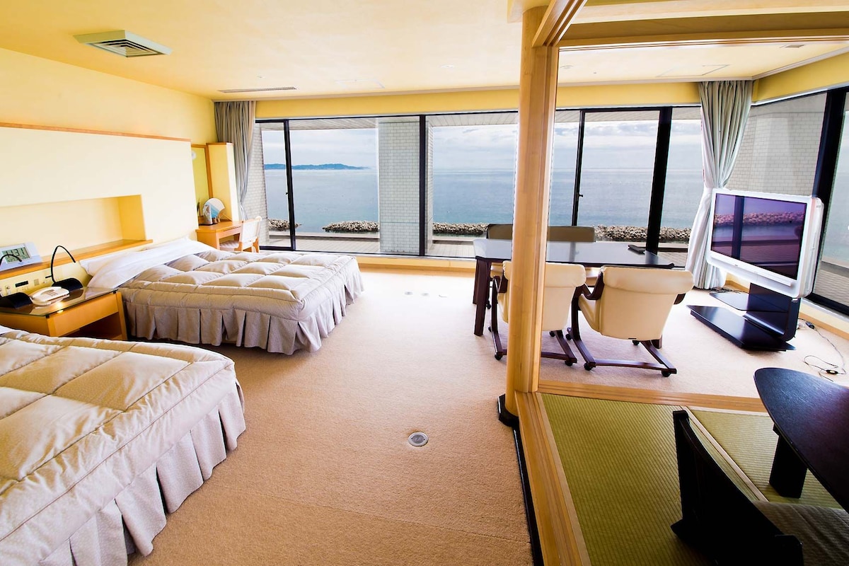 Deluxe Japanese-western room, Ocean view, Non-smoking