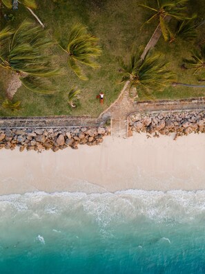 On the beach, white sand, beach volleyball