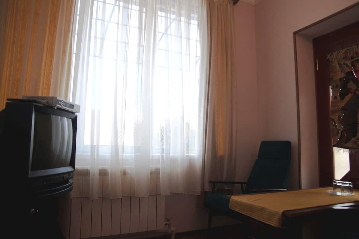 Standard Double or Twin Room, Balcony | Living room | TV, DVD player