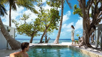 Deluxe Beach Villa with Pool | 1 bedroom, Egyptian cotton sheets, premium bedding, Tempur-Pedic beds