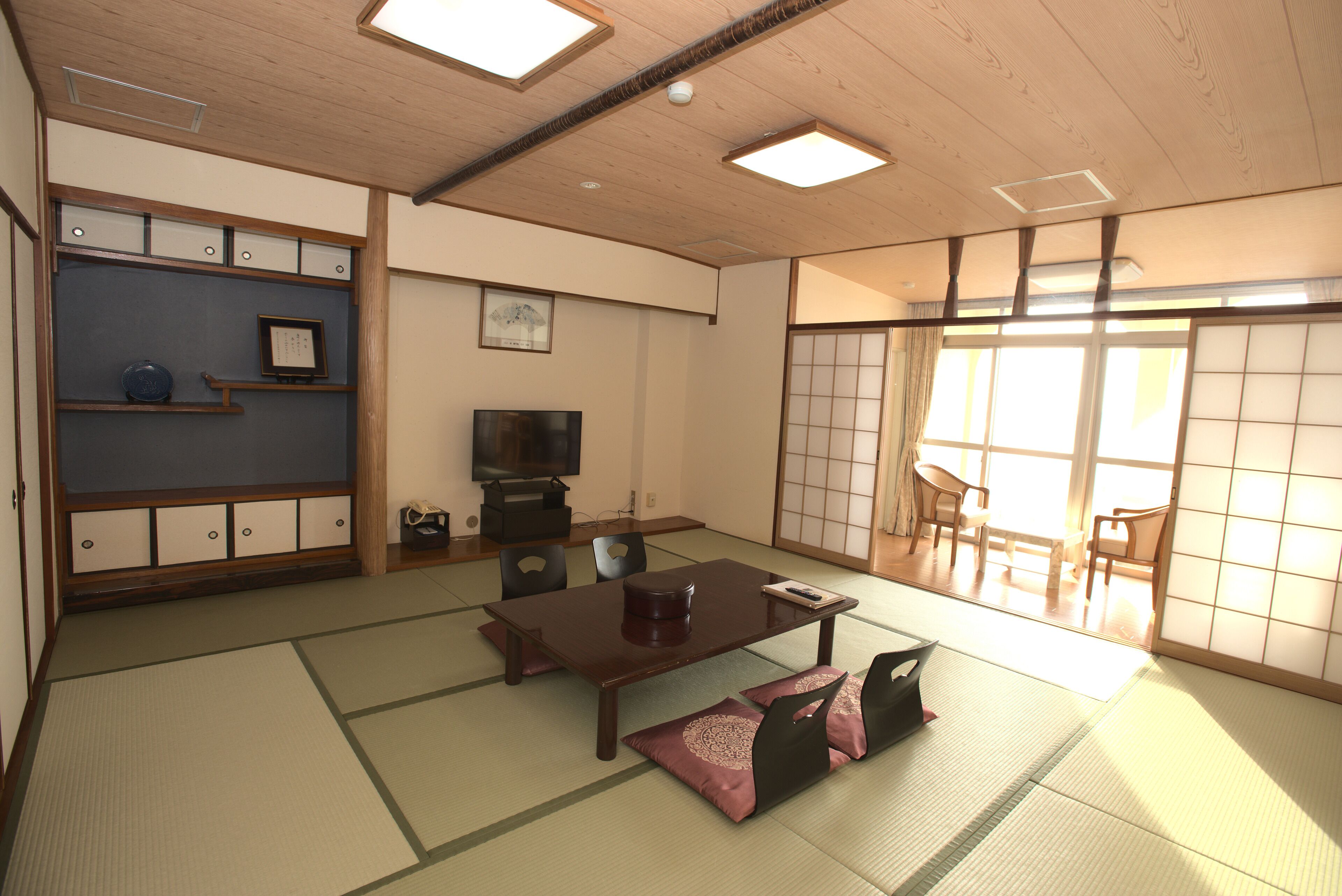 main building - japanese style room (12.5 tatami) / harbour view / non-smoking | iron/ironing board, bed sheets