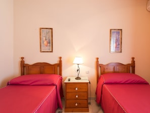 Desk, blackout curtains, rollaway beds, free WiFi