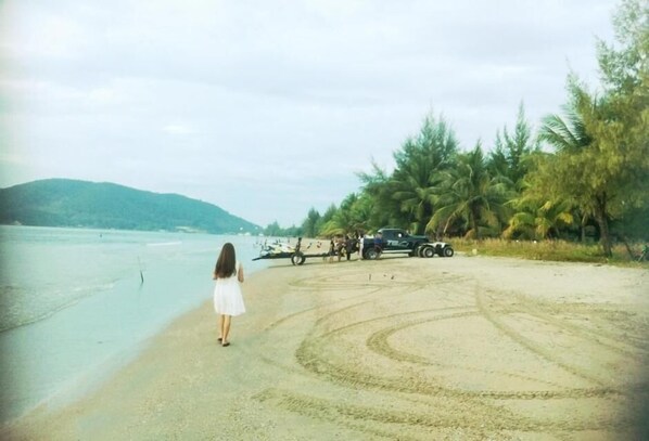 En la playa 