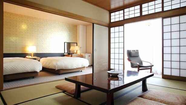 Down comforters, WiFi (free), bed sheets - Hotel Kadoman (Aso)