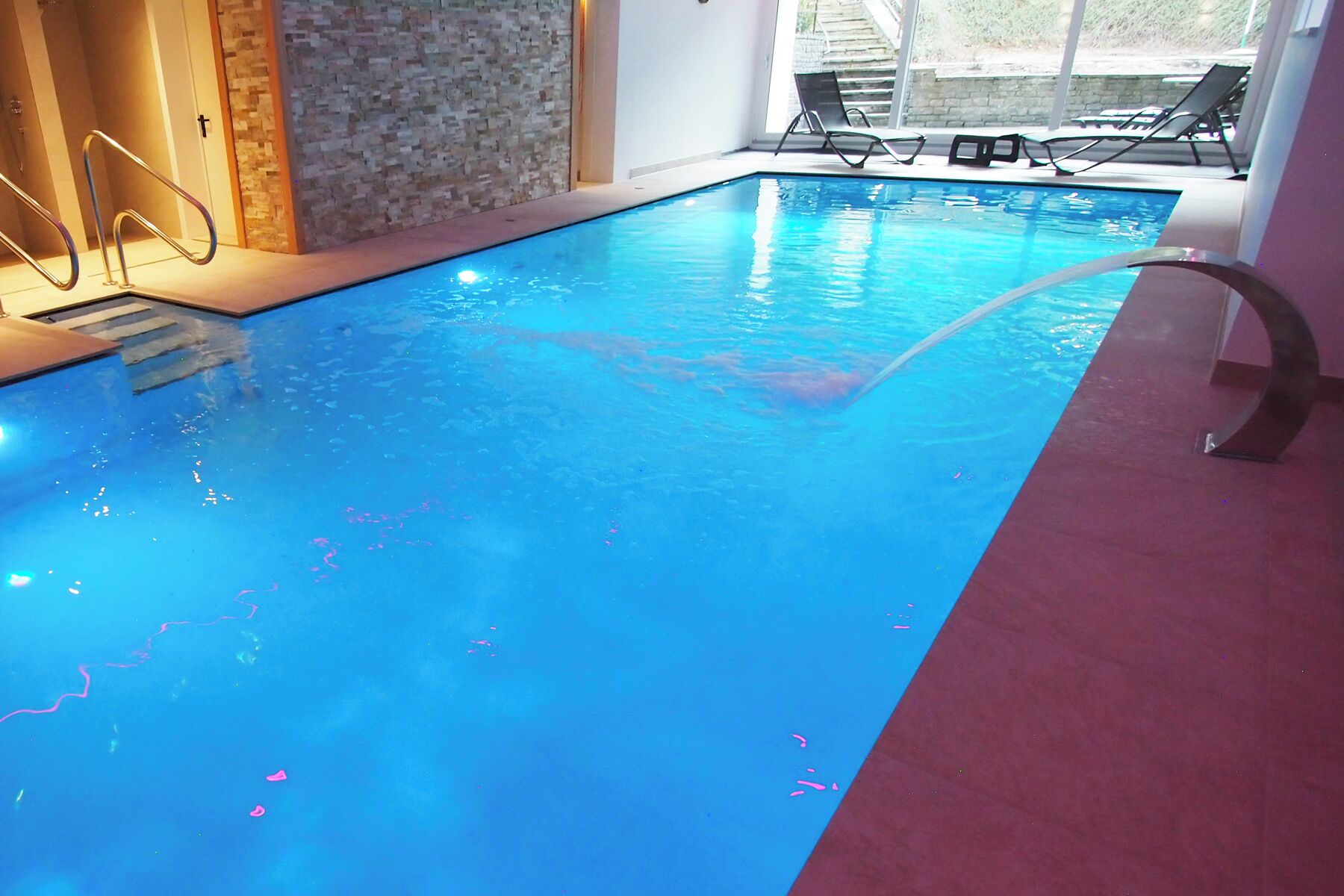 indoor pool, open 6:30 am to 9 pm, pool loungers