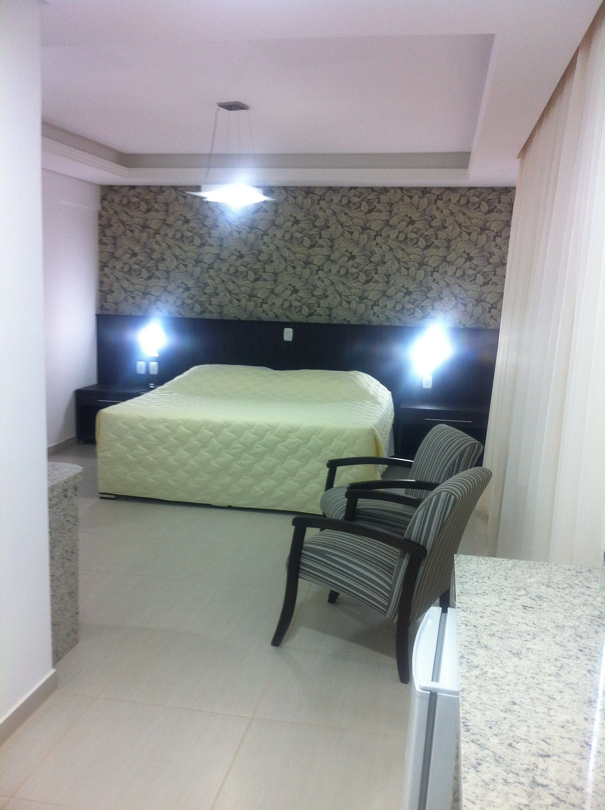 Desk, blackout drapes, soundproofing, iron/ironing board