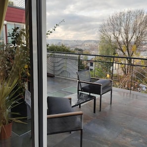 Panoramic Double or Twin Room, 2 Bedrooms, Terrace, City View | Terrace/patio
