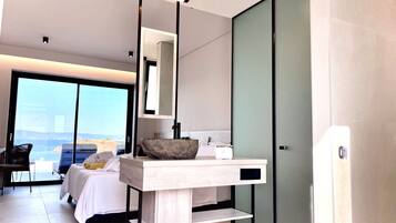 Superior Room with Private Pool and Sea View | 2 bedrooms, premium bedding, down duvets, pillow-top beds